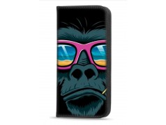 Etui portefeuille Monkey imprimé pour Samsung S23 Plus