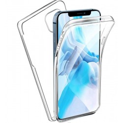 LCF - Coque 360° intégrale protection avant arrière silicone transparente  Compatible avec les téléphones de la marque Apple iPhone 13