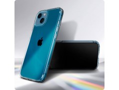 Coque silicone souple transparente pour iPhone 15