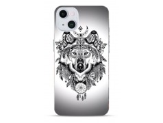 Coque Lion tribal en gel pour iPhone 15