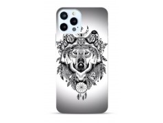 Coque Lion tribal en gel pour iPhone 15 pro