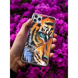 Coque Oeil de tigre en gel pour iPhone 15 pro max