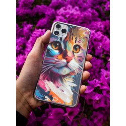 Coque Cat colors en gel pour iPhone 15 pro max