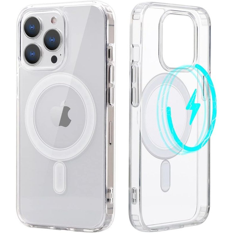 Coque Touch Pure GRS compatible MagSafe pour iPhone 15 Pro blanche