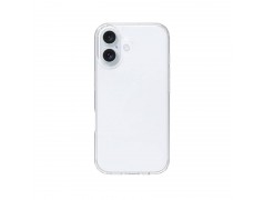 Coque silicone souple transparente pour iPhone 16