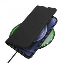 Etui portefeuille noir pour iPhone 16 Plus