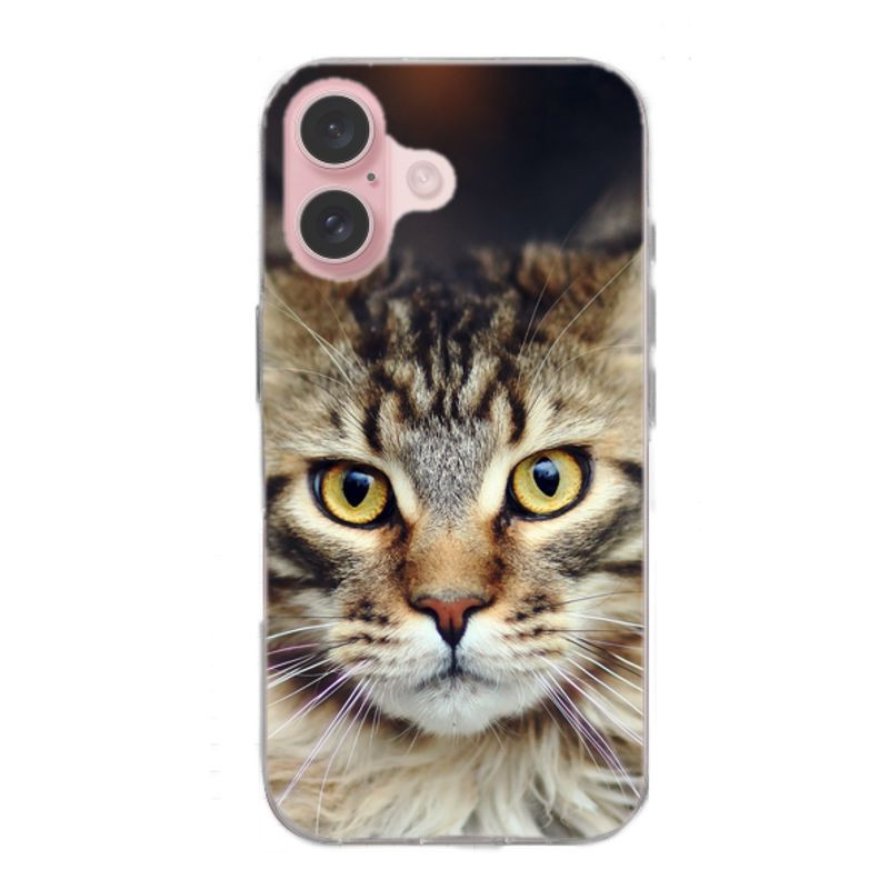 Coque Cat en gel pour iPhone 16