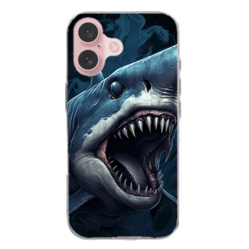 Coque Requin en gel pour iPhone 16+ Coque Requin en gel pour iPhone 16+