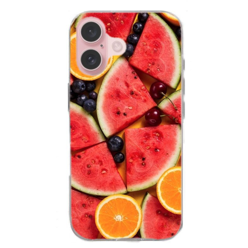 Coque Fruits en gel pour iPhone 16+ Coque Fruits en gel pour iPhone 16+