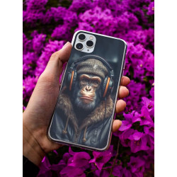 Coque Monkey en gel pour iPhone 16 Pro Max