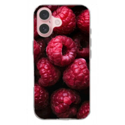 Coque Framboise en gel pour iPhone 17