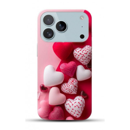 Coque Cœurs en gel pour iPhone 17 Pro