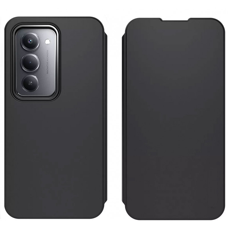 Etui portefeuille noir pour Xiaomi redmi 15 4G