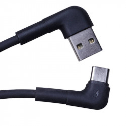 Câble de Charge Rapide USB-C Renforcé en L Maximus – Connecteur Angle Droit 2.4A – 1m