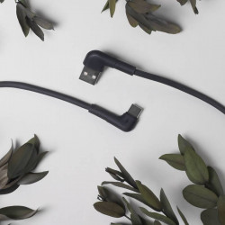 Câble de Charge Rapide USB-C Renforcé en L Maximus – Connecteur Angle Droit 2.4A – 1m