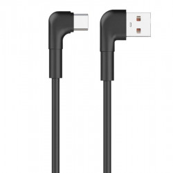 Câble de Charge Rapide USB-C Renforcé en L Maximus – Connecteur Angle Droit 2.4A – 1m