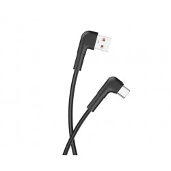 Câble de Charge Rapide USB-C Renforcé en L Maximus – Connecteur Angle Droit 2.4A – 1m