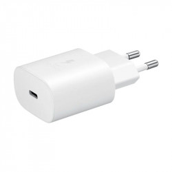 Chargeur originalSamsung 25W blanc : prise secteur USB-C rapide