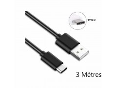 Câble 3 mètres USB vers Type C