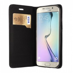 Etui portefeuille noir Samsung S6 Edge Plus