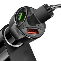 Chargeur triple USB 12V charge rapide 20W