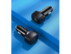 Chargeur double USB et Type-C 12V en charge rapide 20W