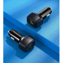 Chargeur double USB et Type-C 12V en charge rapide 20W